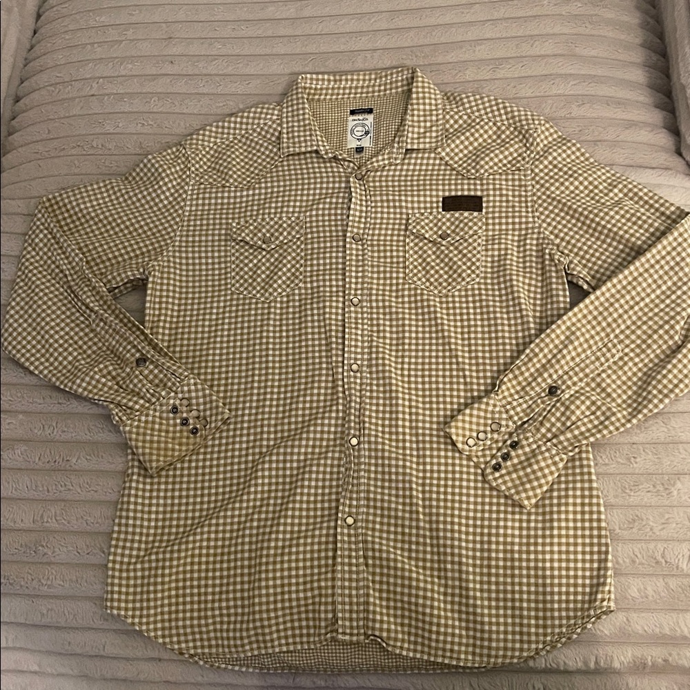 Diesel Beige Checkered Men's Shirt